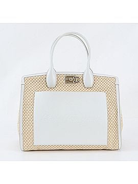 Salvatore Ferragamo Salvatore Ferragamo Gancini Straw DH-21 2287 Leather Tote Bag Handbag Shoulder for Women (view 1)