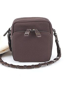 Salvatore Ferragamo Salvatore Ferragamo Leather and Canvas Shoulder Bag, Brown, Women's (view 1)