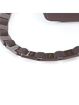 Salvatore Ferragamo Salvatore Ferragamo Leather and Canvas Shoulder Bag, Brown, Women's (view 2)