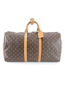 Louis Vuitton Louis Vuitton Monogram Keepall 55 M41424 Leather Boston Handbag Tote Bag for Men (view 1)
