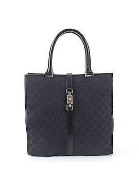 Gucci Gucci Jackie GG Canvas 002 1064 Leather Tote Bag Handbag Shoulder Black Men's (view 1)