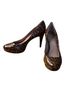 Vince Camuto 100% Leather Animal Print Brown Tan Heels Size 10 - photo 1