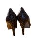 Vince Camuto 100% Leather Animal Print Brown Tan Heels Size 10 - photo 2
