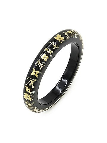 Louis Vuitton LOUIS VUITTON Louis Vuitton Bracelet Inclusion Bangle Rhinestone Clear Dark Brown (view 1)