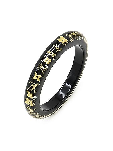 Louis Vuitton LOUIS VUITTON Louis Vuitton Bracelet Inclusion Bangle Rhinestone Clear Dark Brown (view 2)