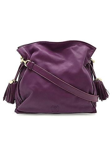 Loewe LOEWE Flamenco 30 Anagram Shoulder Bag with Tassel, Nappa Leather, Purple (view 1)