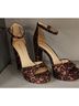 Jessica Simpson Animal Print Brown Black Heels Size 6 - photo 5