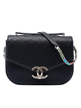 Chanel Paris Cuba Medium Quilted Caviar Thread Around Flap (view 1)
