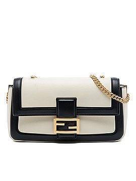 Fendi Bicolor Leather Chain Midi Baguette (view 1)