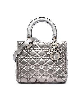 Dior Medium Metallic Lambskin Cannage Lady Dior (view 1)