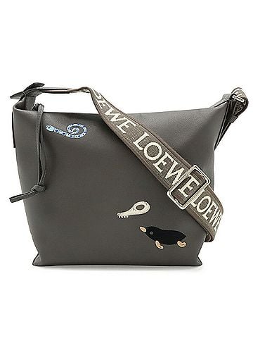 Loewe LOEWE Cuby Crossbody Bag Small Shoulder Bag, Sna Fujita Collaboration, Mandragora Leather, Charcoal Gray (view 2)