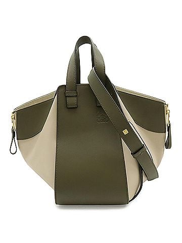 Loewe LOEWE Hammock Bag Small Handbag Shoulder 6-Way Bicolor Leather Khaki Beige A538S35X19 (view 2)