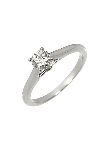 Cartier Cartier 1895 Solitaire Ring #48, 0.33ct Diamond, G VS1 Clarity, 3EX (Excellent Condition), Platinum. (view 1)