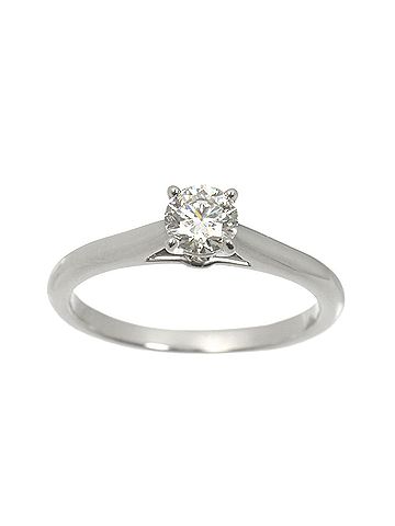 Cartier Cartier 1895 Solitaire Ring #48, 0.33ct Diamond, G VS1 Clarity, 3EX (Excellent Condition), Platinum. (view 2)