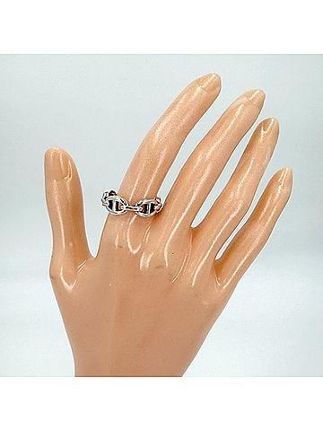 Hermès Hermes ring for men and women, Chaine d'Ancre Enchainée design, sterling silver (925), approximately 5.9g. (view 2)