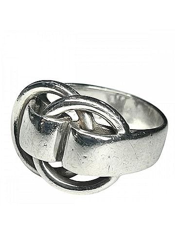 Hermès Hermes Women's Ring, Deux Ano Accessory, Jewelry, HERMES, Sterling Silver 925, Approx. 6.0g (view 1)