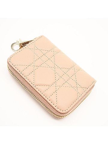 Christian Dior Christian Dior Cannage Lambskin Lady Scarlet Wallet S6035ONMJ - Wallet/Coin Case, Pink Beige Lambskin, Women's (view 2)