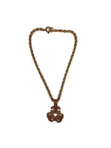 Chanel CHANEL Triple Coco Mark Chain Necklace GP - Gold Women's (view 1)