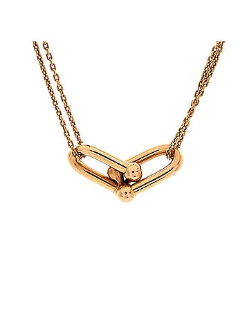 Tiffany & Co. HardWear Double Link Pendant Necklace 18K Rose Gold (view 1)