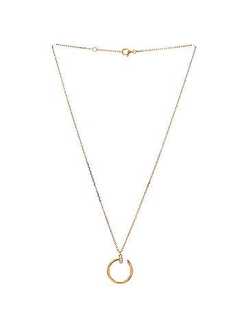 Cartier Juste un Clou Pendant Necklace 18K Rose Gold with Diamonds (view 2)