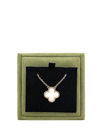 Van Cleef & Arpels Vintage Alhambra Pendant Necklace 18K Yellow Gold and Mother of Pearl (view 2)