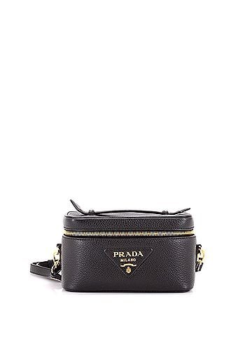 Prada Convertible Top Handle Vanity Shoulder Bag Vitello Daino Mini (view 1)