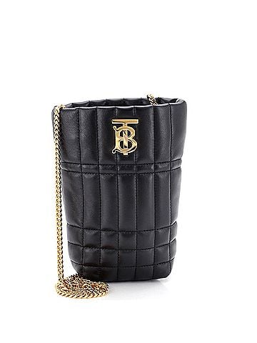 Burberry Lola Bucket Bag Quilted Lambskin Micro (view 1)