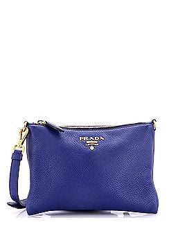 Prada Flat Zip Crossbody Bag Vitello Daino Mini (view 1)