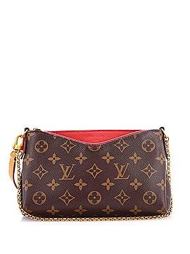 Louis Vuitton Pallas Clutch Monogram Canvas with Leather (view 1)