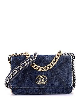 Chanel 19 Wallet on Chain Quilted Denim (view 1)