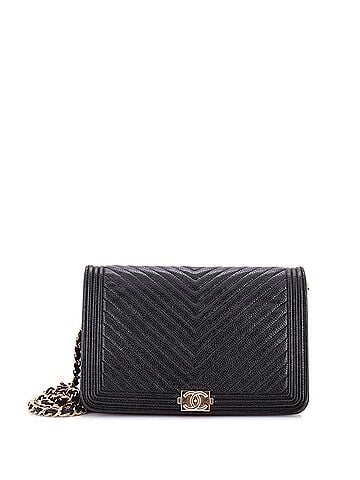 Chanel Boy Wallet on Chain Chevron Caviar Mini (view 1)