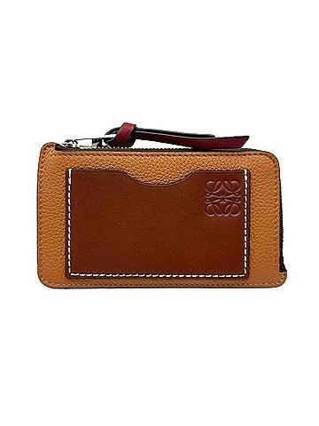 Loewe LOEWE Anagram Soft Grain Calf Coin Card Holder C660Z40X04 Wallet/Coin Case Brown Red Leather Women's (view 1)