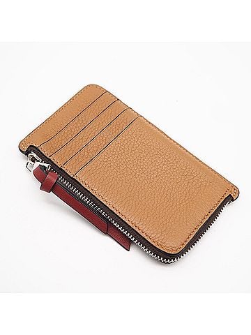 Loewe LOEWE Anagram Soft Grain Calf Coin Card Holder C660Z40X04 Wallet/Coin Case Brown Red Leather Women's (view 2)
