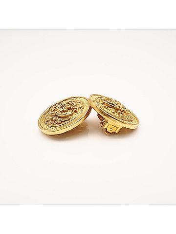 Chanel CHANEL Coco Mark Vintage Earrings GP - Gold Women's (view 2)