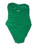 Milly Solid Green One Piece Swimsuit Size S - photo 2