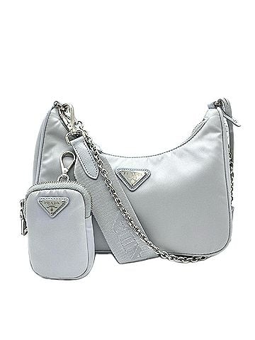 Prada PRADA Re-Nylon Logo Shoulder Bag Fiordarizo 1BH204 - Gray Nylon for Women (view 1)