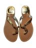 Sergio Rossi Gold Tan Sandals Size 11 - photo 1