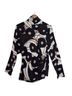 Rachel Comey 100% Silk Floral Black Tan White Blouse Size 6 - photo 1