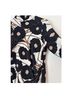 Rachel Comey 100% Silk Floral Black Tan White Blouse Size 6 - photo 5