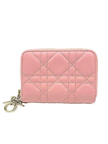 Christian Dior Christian Dior Cannage Lambskin Lady Scarlet Wallet S6035ONMJ - Pink Wallet/Coin Case for Women (view 1)