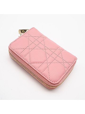 Christian Dior Christian Dior Cannage Lambskin Lady Scarlet Wallet S6035ONMJ - Pink Wallet/Coin Case for Women (view 2)