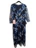 JS Collections 100% Polyester Floral Blue Cocktail Dress Size 12 - photo 2