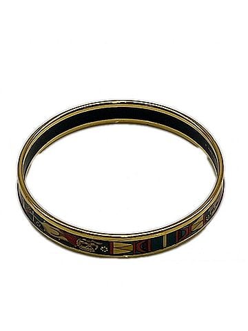 Hermès HERMES Cloisonné Enamel PM GP - Bangle Gold Multicolor Women's (view 1)