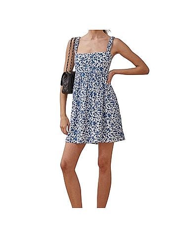 Reformation Serene Splatter Mini Dress Casual Dress (view 1)