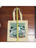 Grassroots 100% Canvas Print Green Ivory Tote One size - photo 4