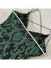 Windsor 95% Polyester 5% Spandex 100% Polyester Solid Black Green Cocktail Dress Size L - photo 3