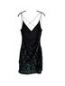 Windsor 95% Polyester 5% Spandex 100% Polyester Solid Black Green Cocktail Dress Size L - photo 2