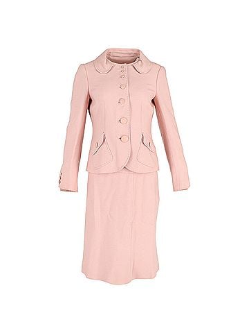 Moschino Moschino Cheap and Chic Blazer and Skirt Set in Pink Wool (view 1)