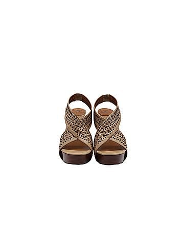 Diane von Furstenberg Diane Von Furstenberg Zoe High Platform Sandals in Brown Leather (view 2)