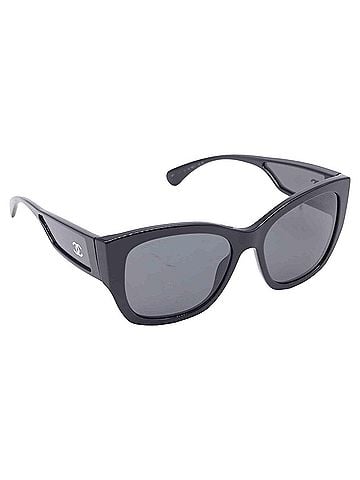 Chanel Chanel CC Butterfly-Framed Sunglasses in Black Acetate (view 2)